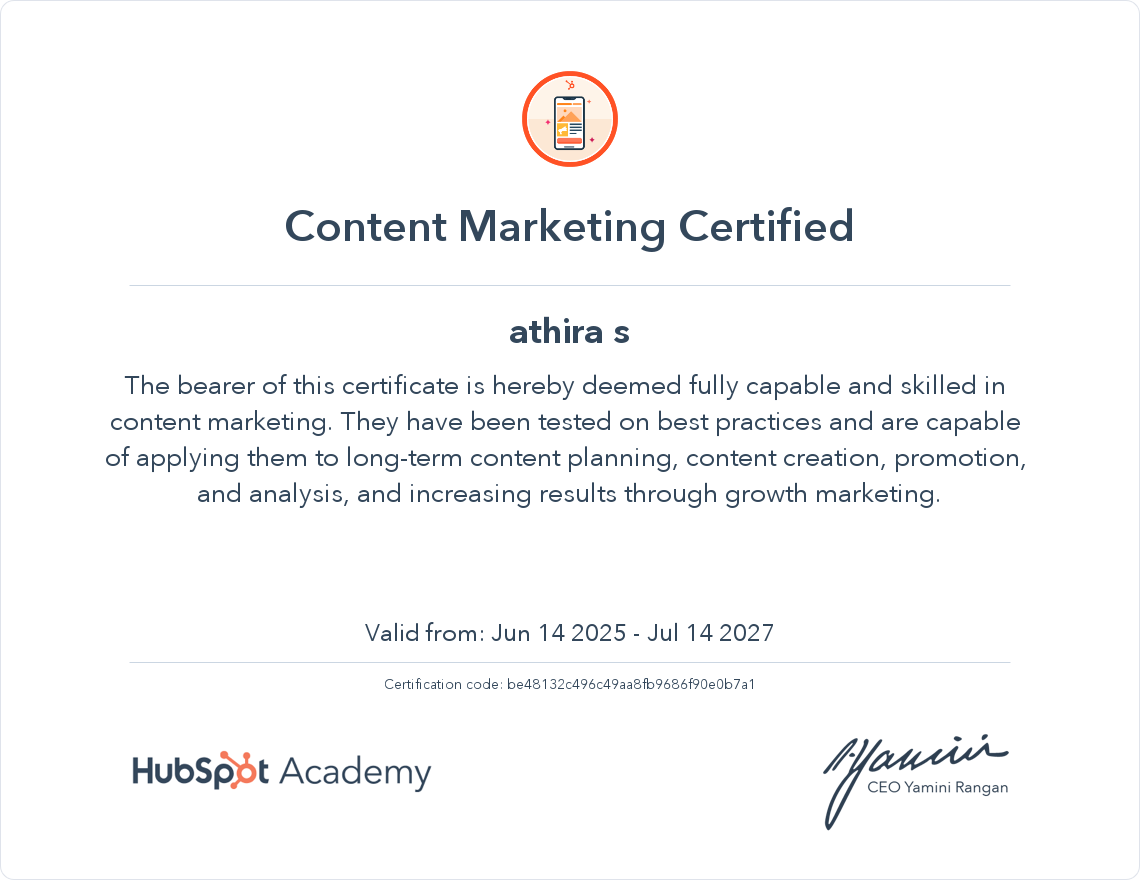 Certification Content Marketing